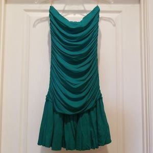Teal BCBG Draped Dress